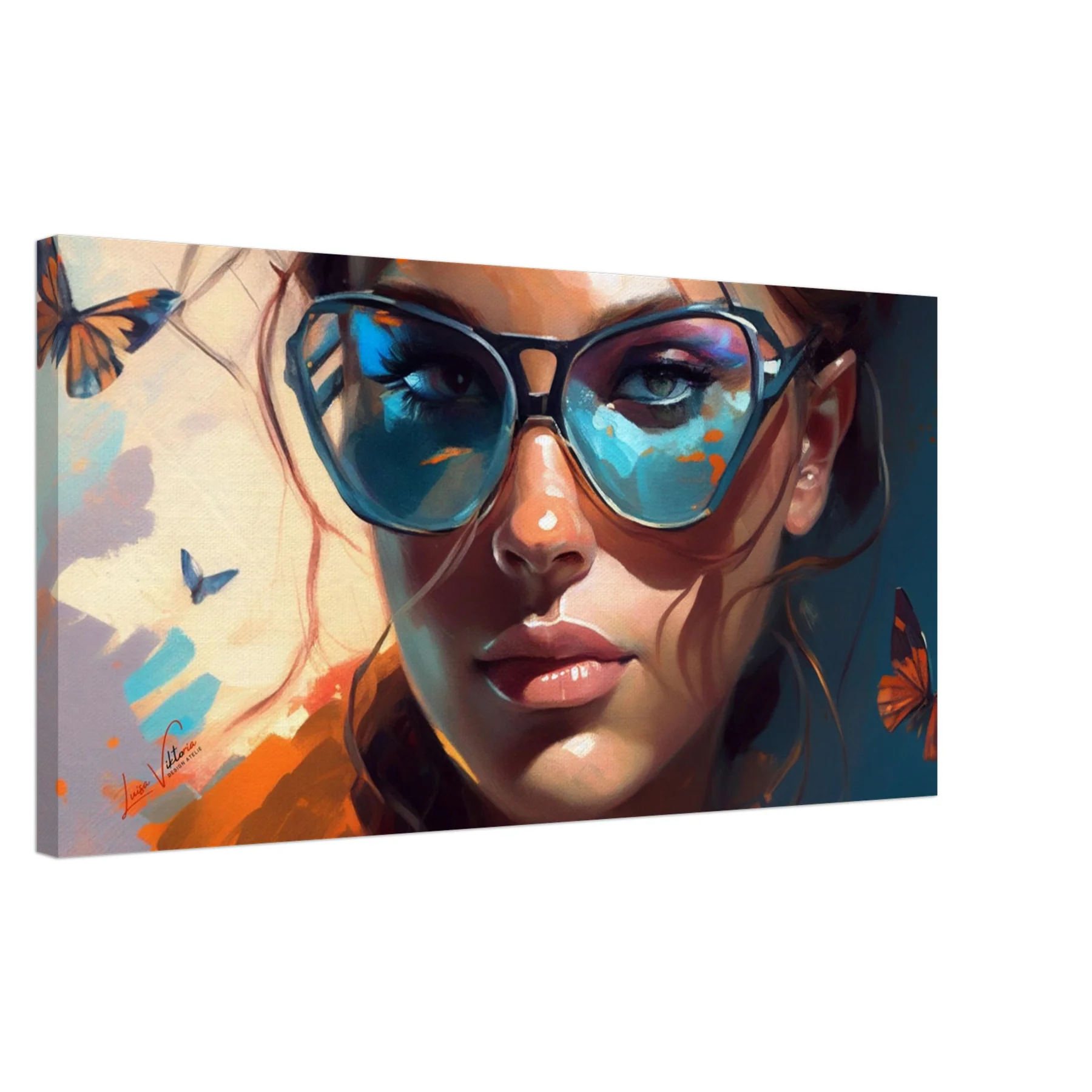 Lady with blue glasses