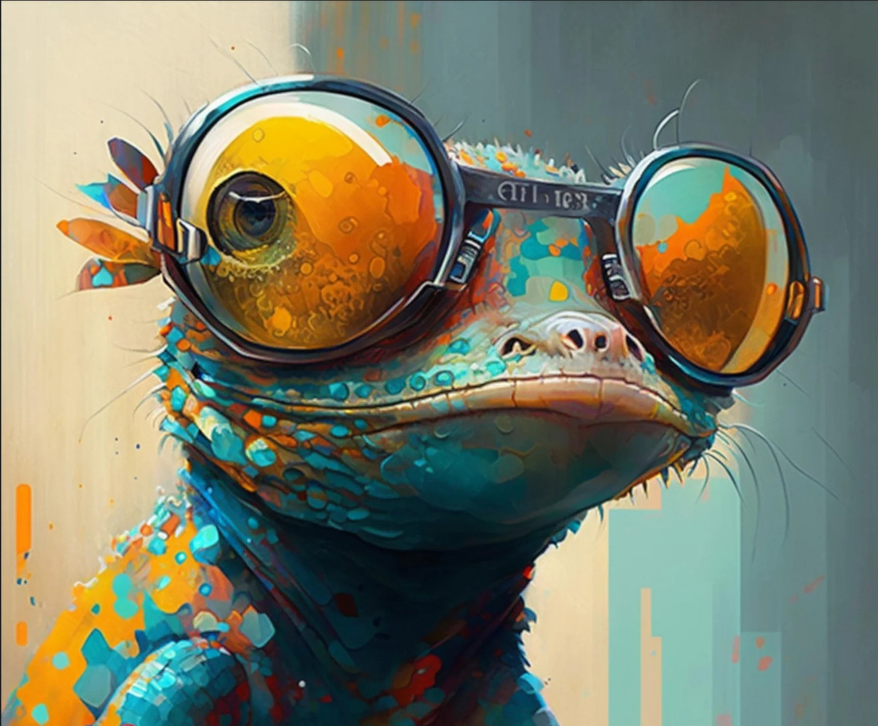 Gecko with Glasses